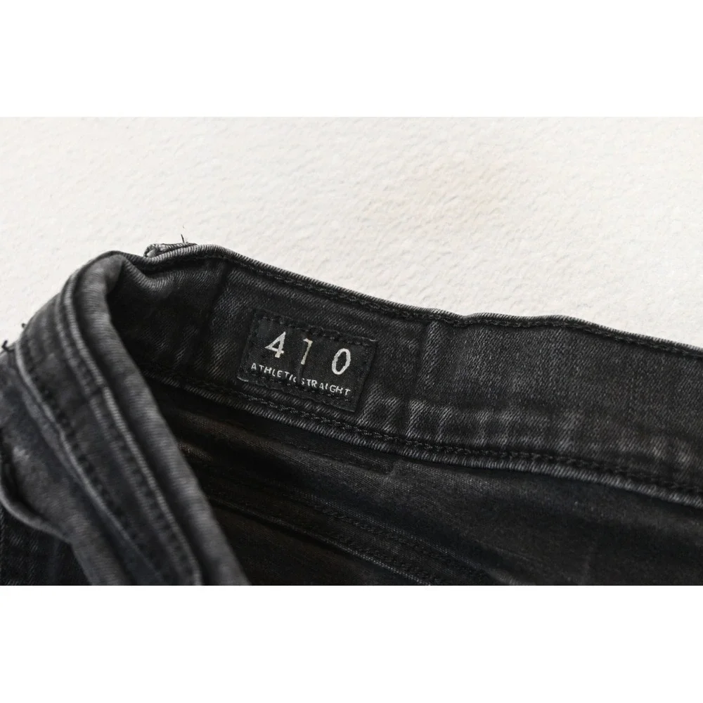 Lucky Brand 410 Athletic Straight Jeans Mens 40x32 Black Denim Excellent